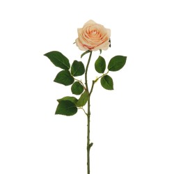 Lot de 24 - Rose Equateur artificielle, 65 cm - saumon 