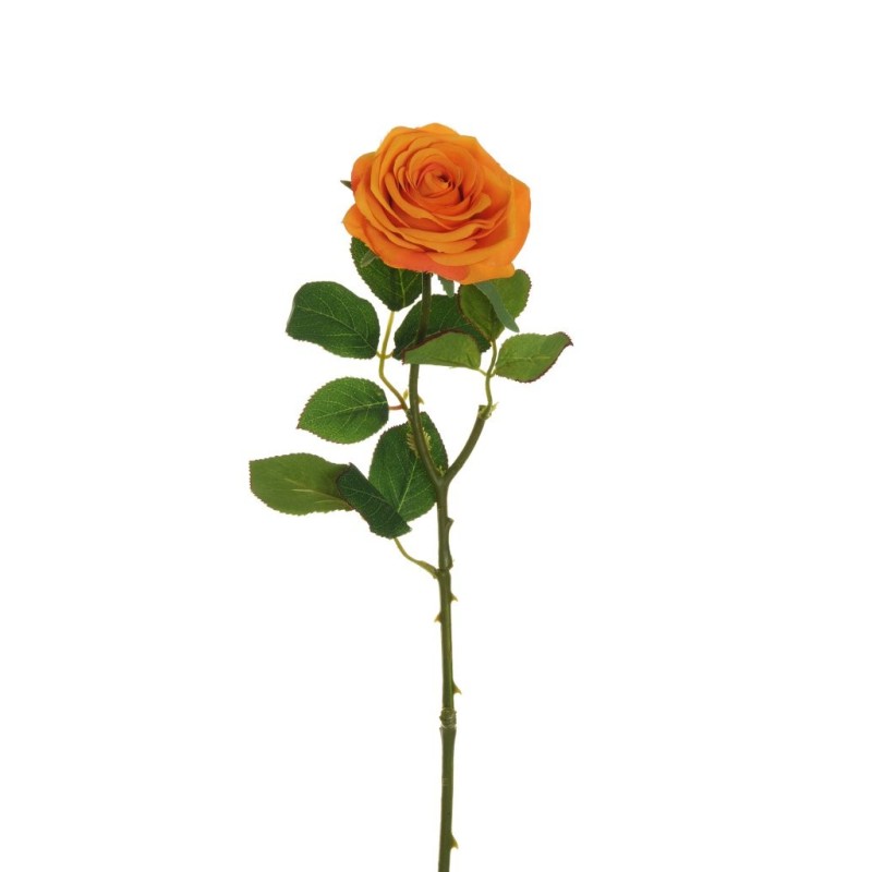 Lot de 24 - Rose Equateur artificielle, 65 cm - orange clair 