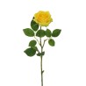 Lot de 24 - Rose Equateur artificielle, 65 cm - jaune 