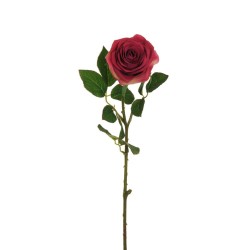 Lot de 24 - Rose Equateur artificielle, 65 cm - fuchsia 