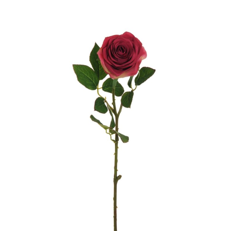 Lot de 24 - Rose Equateur artificielle, 65 cm - fuchsia 