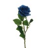 Lot de 24 - Rose Equateur artificielle, 65 cm - bleu foncé 