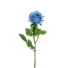 Lot de 24 - Rose Equateur artificielle, 65 cm - bleu clair 
