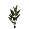 Lot de 2 - Plante artificielle oiseau de paradis en pot, 180 cm - vert 