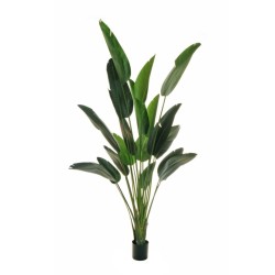 Plante artificielle oiseau de paradis en pot, 240 cm - vert 