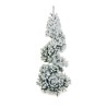 Sapin de Noël artificiel Marmolada spirale enneigé, 210 cm - blanc 