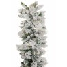 Lot de 4 - Guirlande artificielle de pin enneigée, 270 cm - blanc 