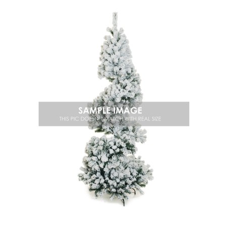 Sapin de Noël artificiel Marmolada spirale enneigé, 300 cm - blanc 