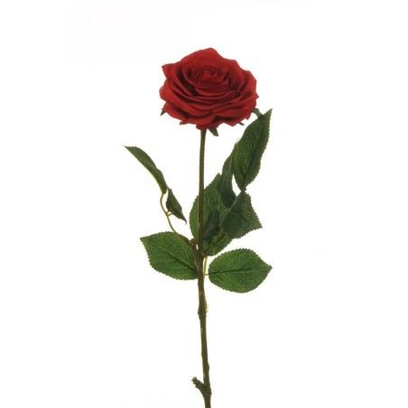 Lot de 24 - Rose Equateur artificielle, 65 cm - rouge 