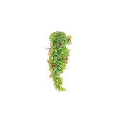 Lot de 12 - Mini grappe artificielle de raisins ronds X148, 19 cm - vert 