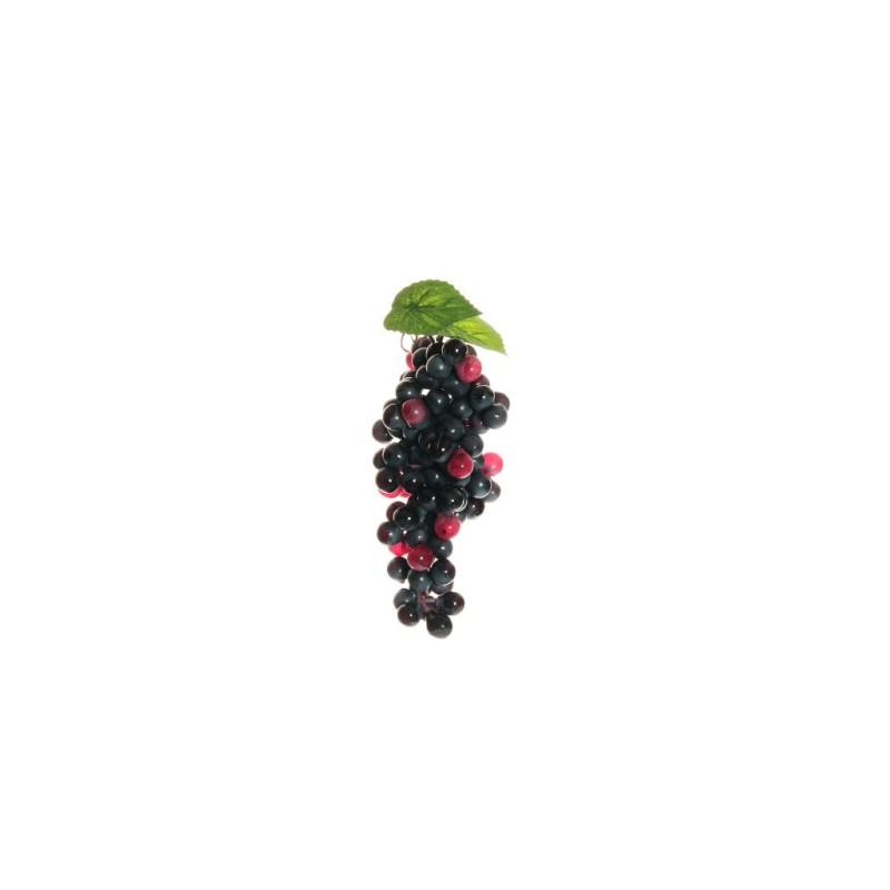 Lot de 24 - Mini grappe artificielle de raisins ronds X108, 15 cm - bordeaux 