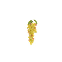 Lot de 24 - Mini grappe artificielle de raisins ronds X108, 15 cm - moutarde 