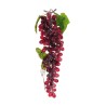 Lot de 6 - Grappe artificielle de raisins allongés X115, 34 cm - rouge 