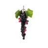 Lot de 12 - Grappe artificielle de raisins ronds X85, 29 cm - bordeaux 