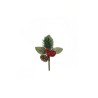 Lot de 96 - Pic artificiel pin, baies, pomme et pomme de pin, 11,5 cm - rouge 