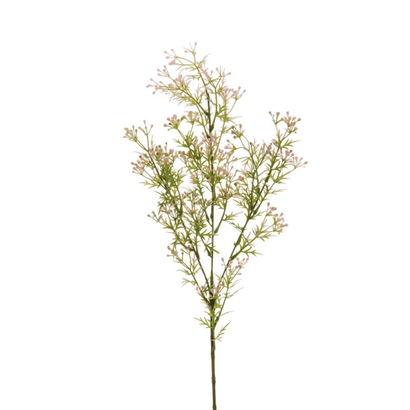 Lot de 36 - Tige artificielle de romarin X3 avec mini fleurs, 78 cm - vert rose 