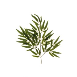 Lot de 48 - Tige artificielle de feuilles de bambou X4, 61 cm - vert clair 