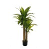 Lot de 2 - Plante artificielle de dracaena toucher réel en pot, 110 cm - vert 