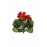 Lot de 24 - Buisson artificiel de cyclamen X10, 29 cm - rouge 