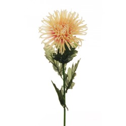 Lot de 36 - Chrysanthème araignée artificiel, 80 cm - saumon crème 