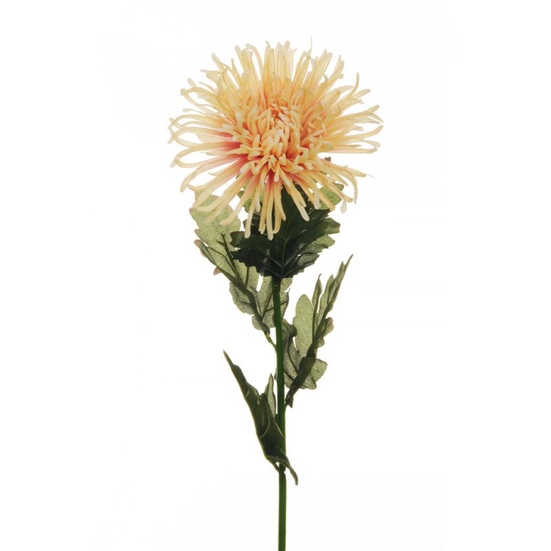 Lot de 36 - Chrysanthème araignée artificiel, 80 cm - saumon crème 