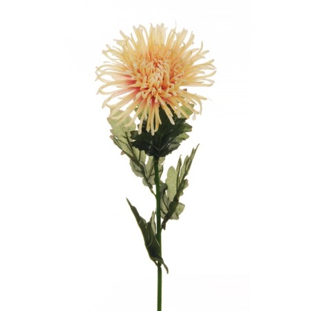 Lot de 36 - Chrysanthème araignée artificiel, 80 cm - saumon crème 