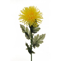 Lot de 36 - Chrysanthème araignée artificiel, 80 cm - jaune 