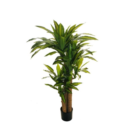 Lot de 2 - Plante artificielle de dracaena toucher réel en pot, 129 cm - vert 