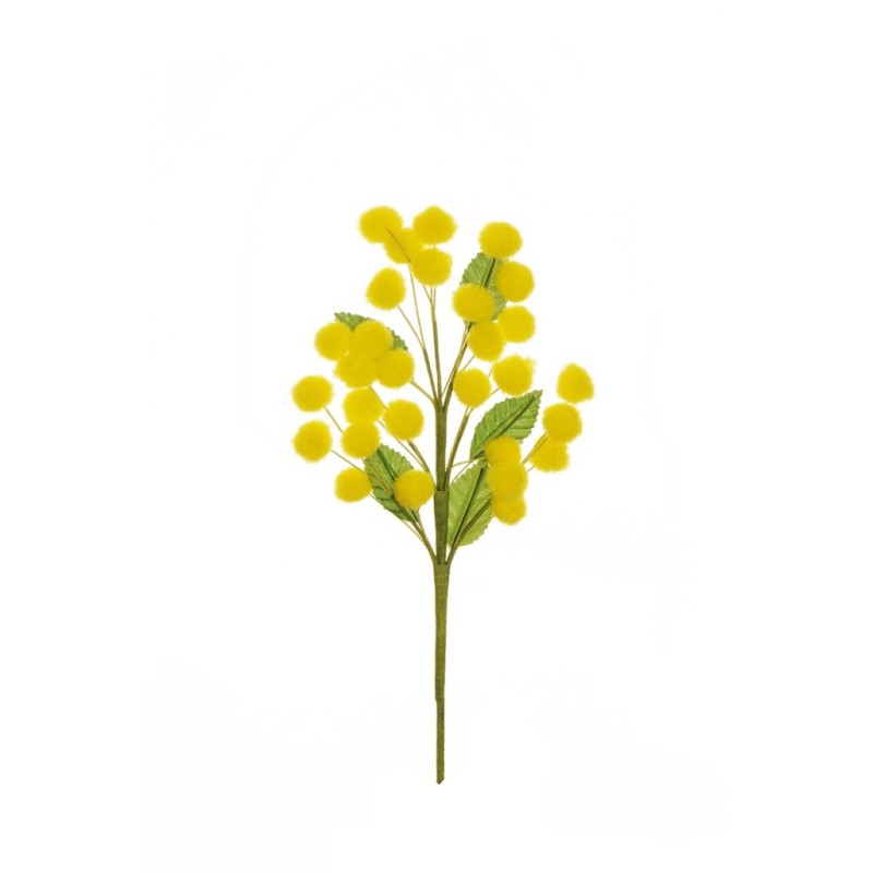 Lot de 480 - Pic artificiel de mimosa, 24 cm - jaune 
