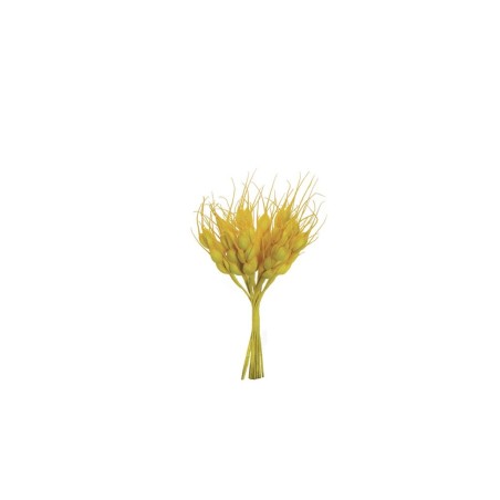 Lot de 96 - Petit bouquet pic artificiel de blé X12, 12 cm - jaune 