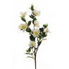 Lot de 6 - Tige artificielle de camélia X3, 107 cm - blanc 