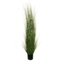Lot de 2 - Plante artificielle d'herbe en pot, 180 cm - vert clair 