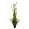 Lot de 4 - Plante artificielle d'herbe de pampa en pot, 150 cm - vert clair blanc 