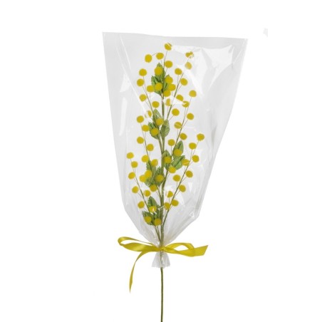 Lot de 24 - Tige artificielle de mimosa X62, 56 cm - jaune 