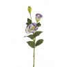 Lot de 36 - Tige artificielle de lisianthus floquée X2, 71 cm - crème violet 