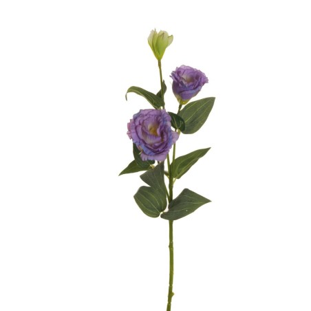 Lot de 36 - Tige artificielle de lisianthus floquée X2, 71 cm - lavande 