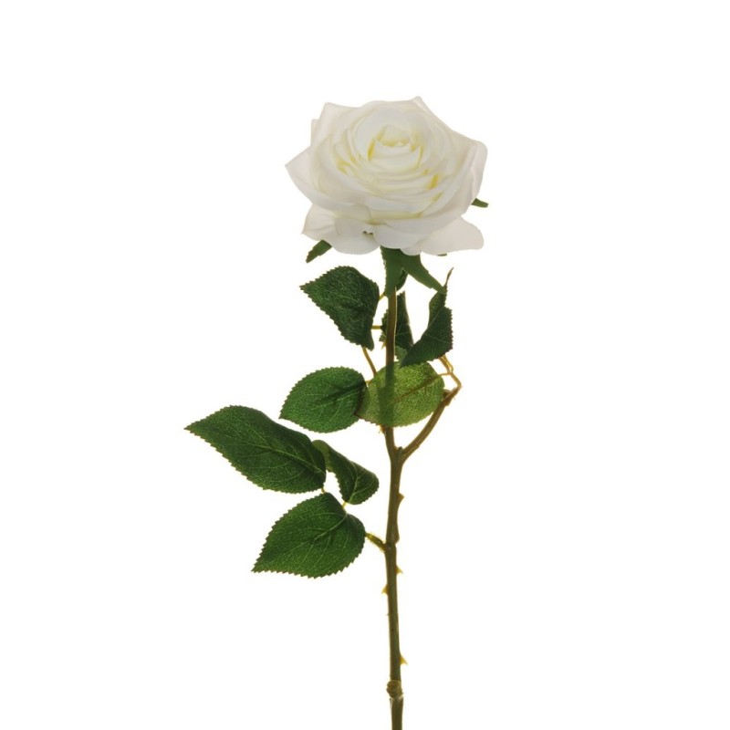 Lot de 24 - Rose Equateur artificielle, 65 cm - blanc 