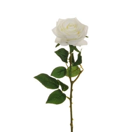 Lot de 24 - Rose Equateur artificielle, 65 cm - blanc 