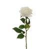 Lot de 24 - Rose Equateur artificielle, 65 cm - blanc 