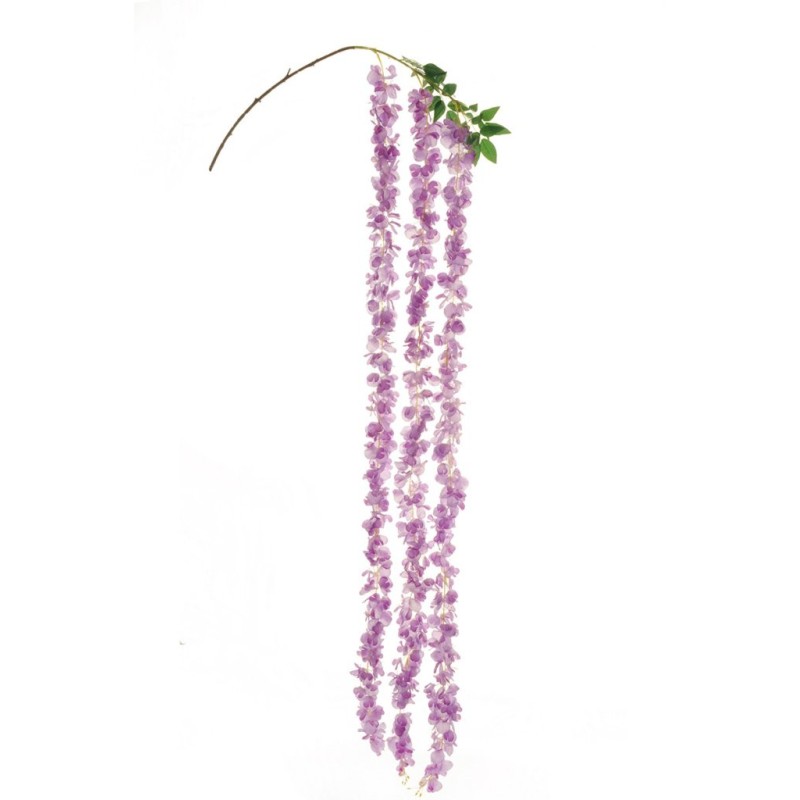 Lot de 24 - Branche suspendue artificielle de glycine, 250 cm - violet 