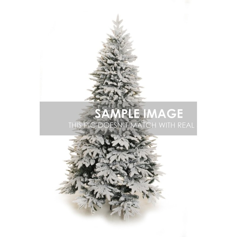 Sapin de Noël artificiel Bernina enneigé, 300 cm - blanc 