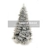 Sapin de Noël artificiel Bernina enneigé, 300 cm - blanc 