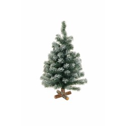 Lot de 6 - Sapin de Noël artificiel Livigno enneigé ignifugé, 60 cm - vert 