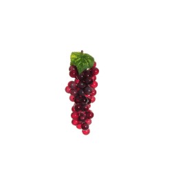 Lot de 12 - Grappe artificielle de raisins ronds X50, 18 cm - rouge 