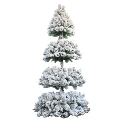 Sapin de Noël artificiel suspendu Vettore enneigé, 260 cm - blanc 