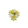 Lot de 24 - Couronne de bougie artificielle tulipe et marguerite sauvage, D. 10 cm - crème ivoire 