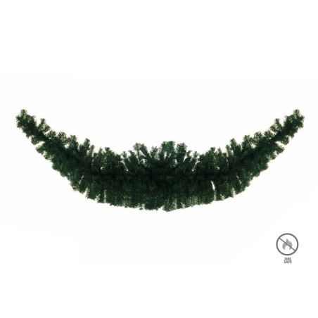 Lot de 8 - Guirlande artificielle de pin ignifugée, 270 cm - vert 