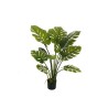 Lot de 2 - Plante artificielle de monstera toucher réel en pot, 110 cm - vert 