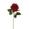 Lot de 24 - Rose Regina artificielle velours, 74 cm - rouge 