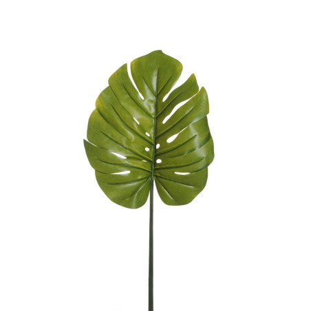 Lot de 20 - Grande feuille artificielle de monstera toucher réel, 110 cm - vert 